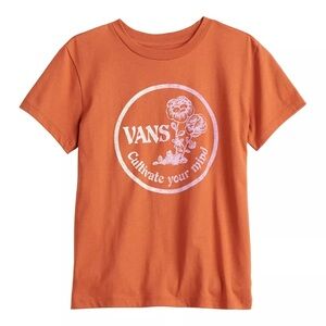 Vans Cultivate Your Mind Burnt Orange & Purple Short Sleeve Graphic Tee Size XS